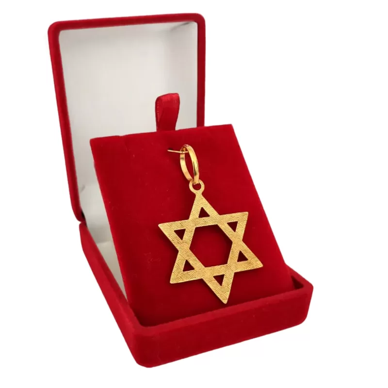 Pingente de Moeda Antiga: Estrela de Davi