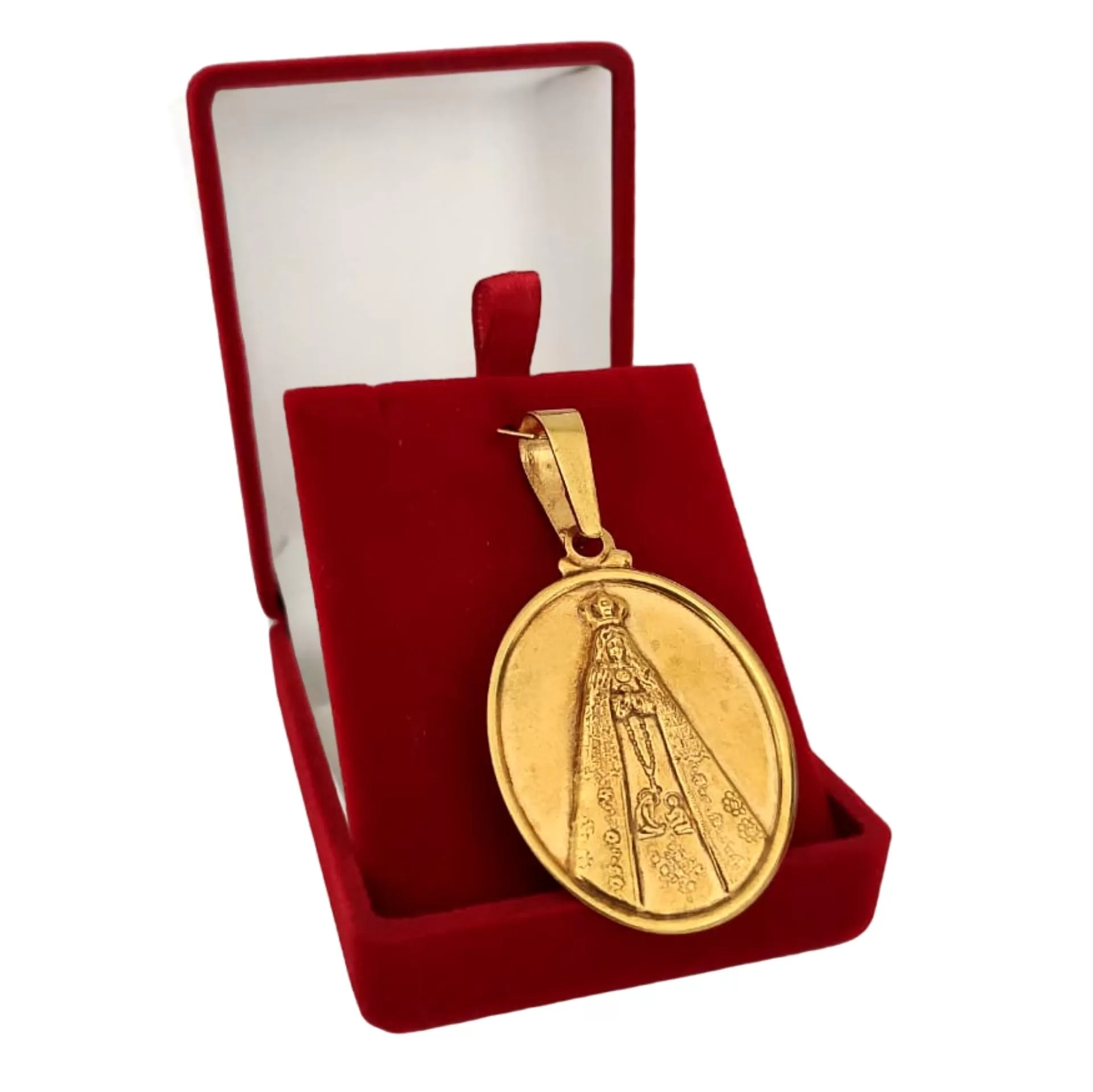 Pingente de Moeda Antiga: Santa Na Medalha - G 1 Pingente de Moeda Antiga: Santa Na Medalha - G
