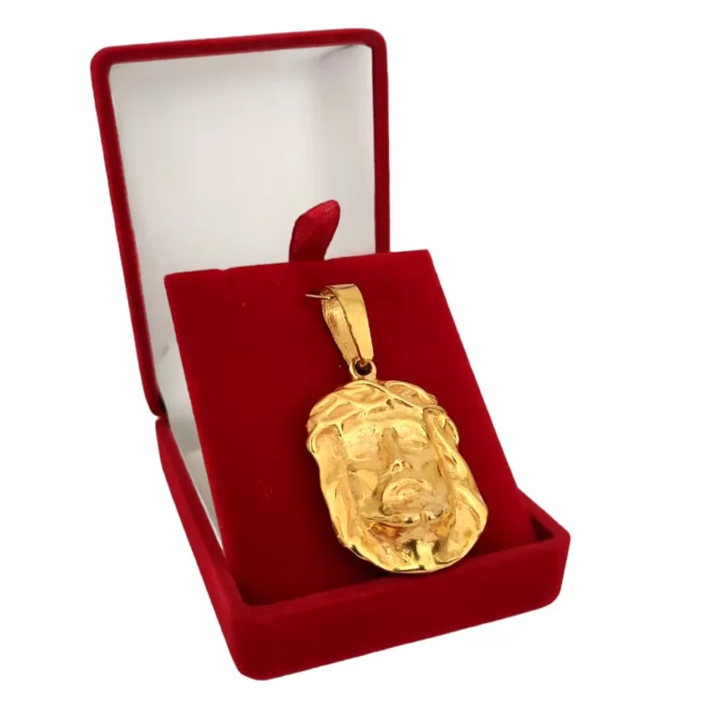 Pingente de Moeda Antiga: Rosto de Cristo – M