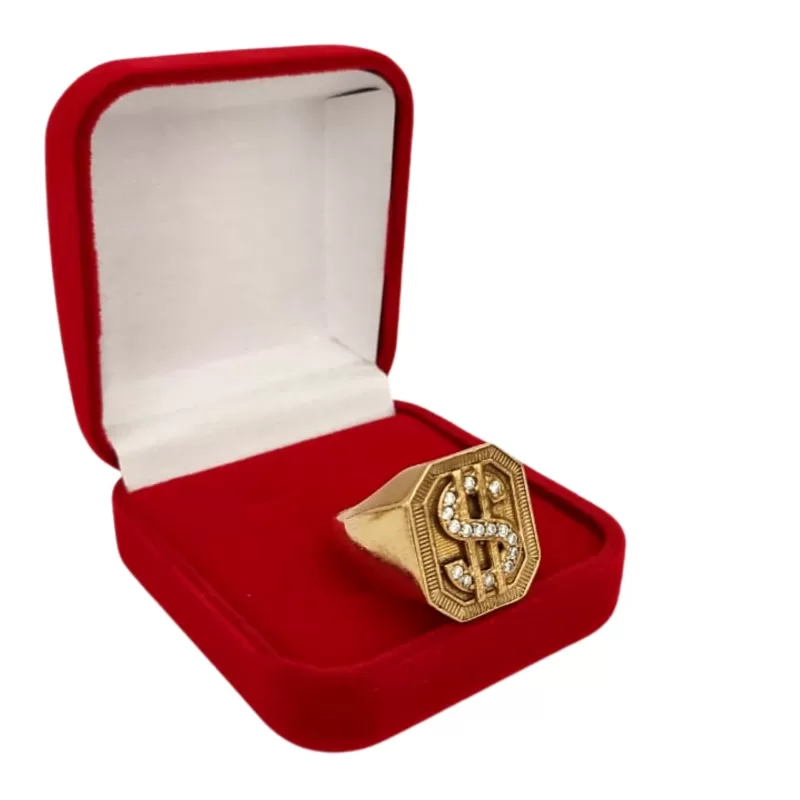 Anel de Moeda Antiga: SifrÃo Cravejado