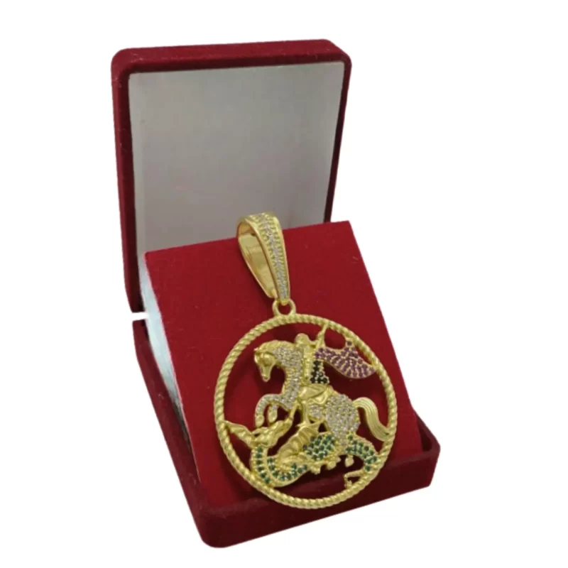 Pingente São Jorge cravejado – G